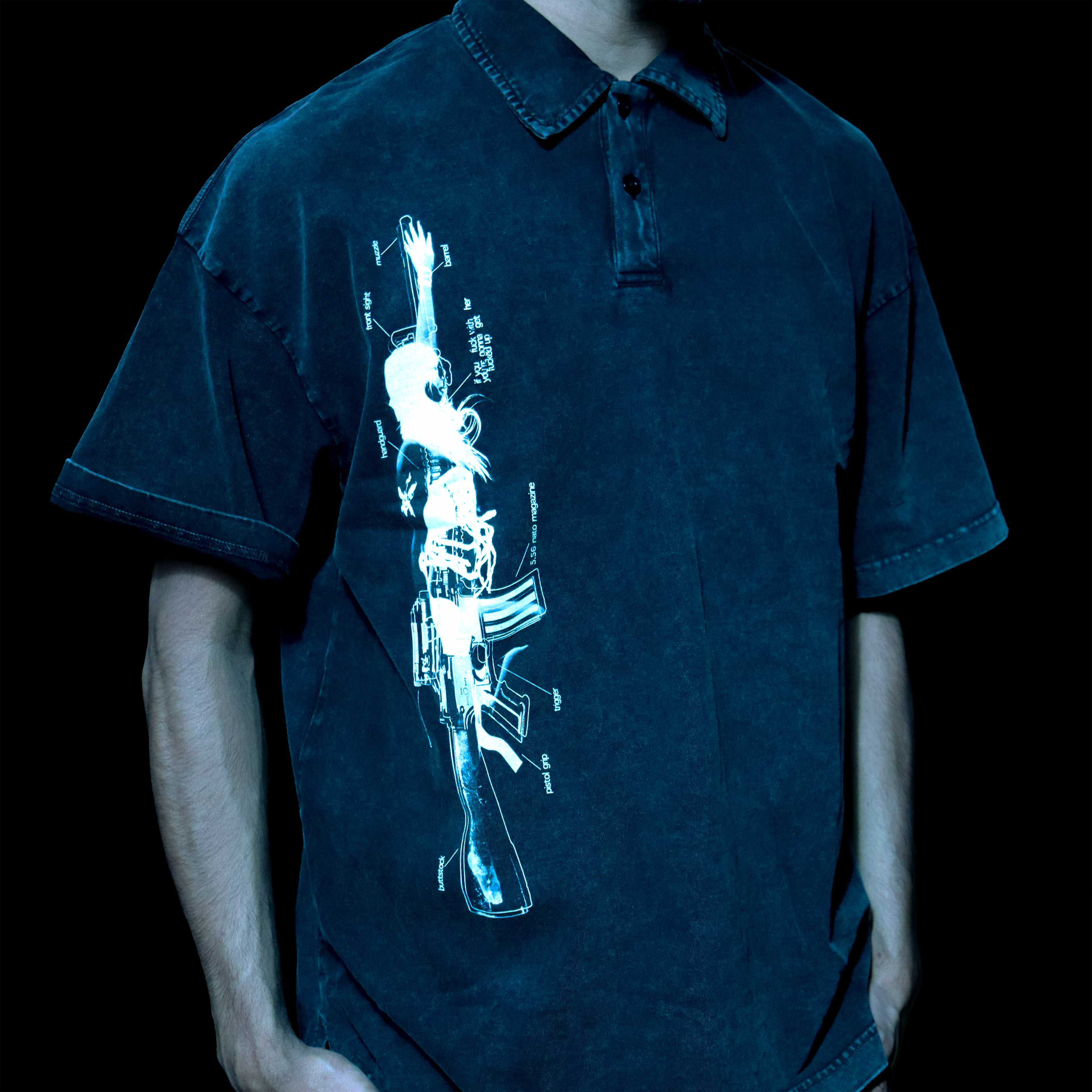 verbal warfare polo t-shirt