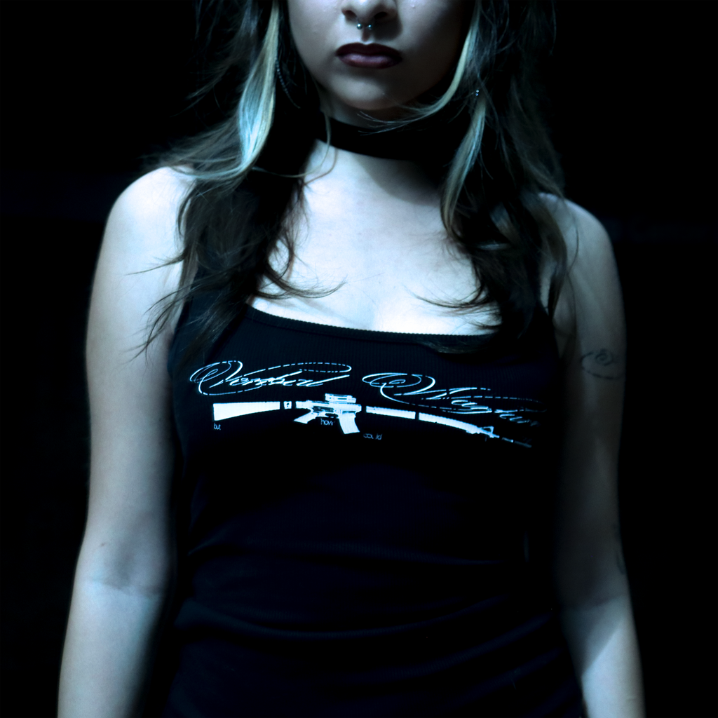 verbal warfare slim-fit tank top